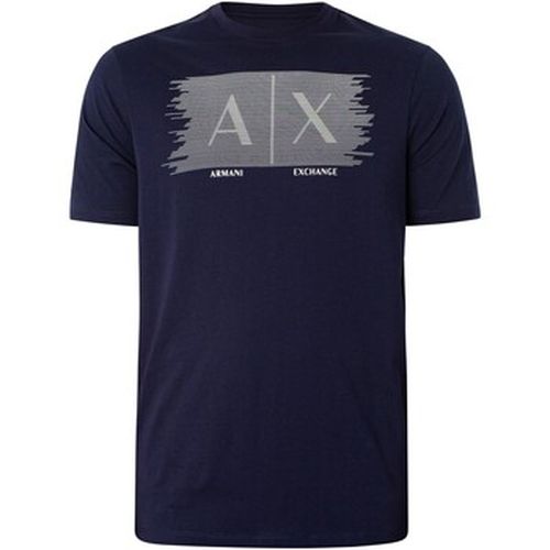 T-shirt T-shirt graphique à logo rayé - EAX - Modalova