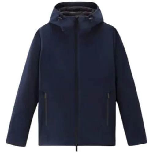 Doudounes Veste Pacific Softshell Melton Blue - Woolrich - Modalova