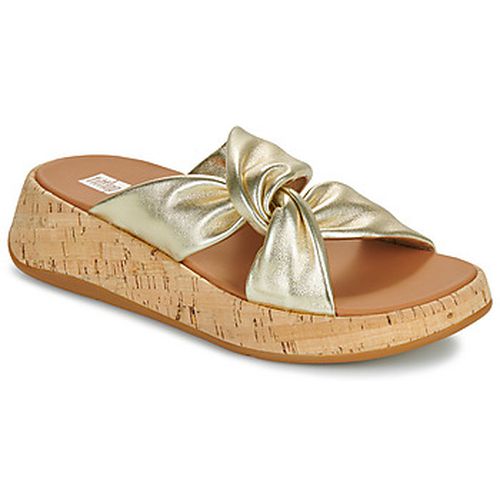 Mules F-Mode Leather-Twist Flatform Slides (Cork Wrap) - FitFlop - Modalova