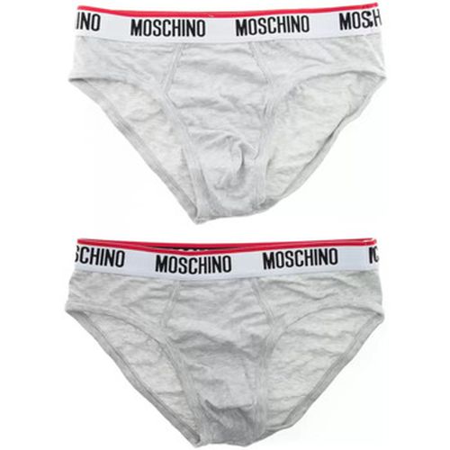 Slips slip grigio elastico logoto sac latéral - Moschino - Modalova