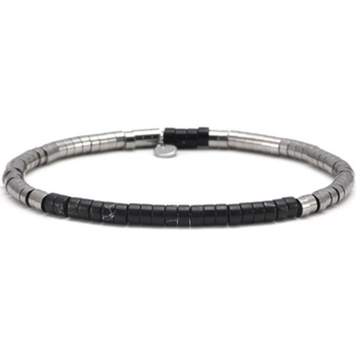 Bracelets Bracelet Acier Perles Heishi 4mm Jaspe -Large-20cm - Sixtystones - Modalova