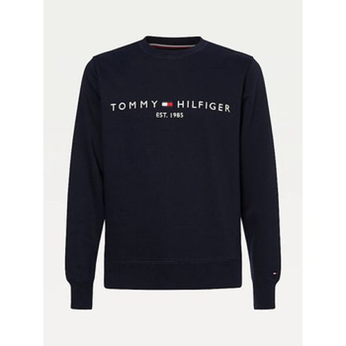 Polaire Sweat logo marine en coton bio - Tommy Hilfiger - Modalova