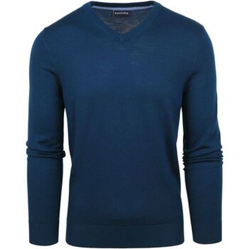 Sweat-shirt Pull Merino V-Neck Indigo Blue - Suitable - Modalova