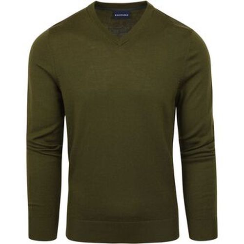 Sweat-shirt Merino Pullover V-Neck Olive Green - Suitable - Modalova