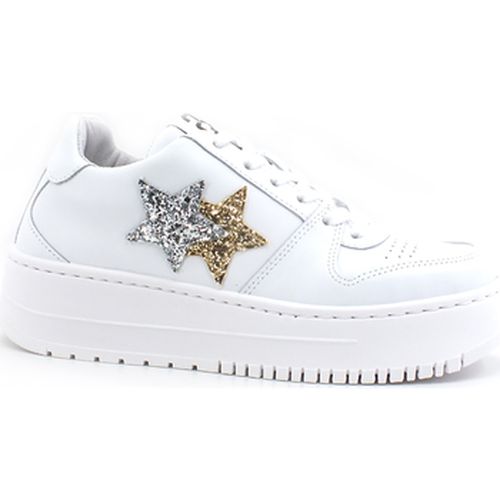 Chaussures Sneaker 2 Stair Stelle Glitter Bianco Oro Argento 2SD3271 - Balada - Modalova