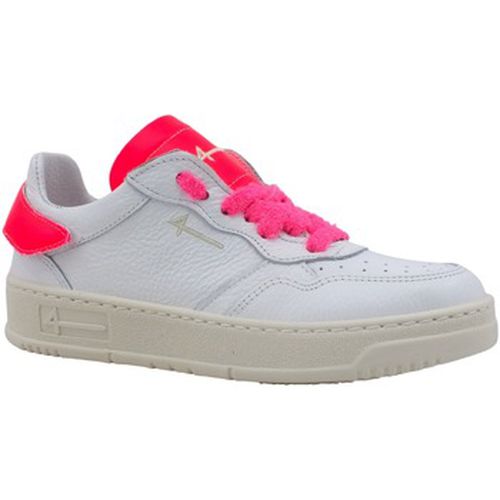 Bottines Sneaker Low Max Donna Bianco Rosa Fluo X81 - Fourline - Modalova