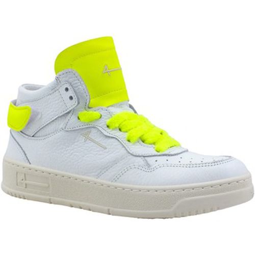 Bottines Sneaker Mid Max Donna Bianco Giallo Fluo X100 - Fourline - Modalova