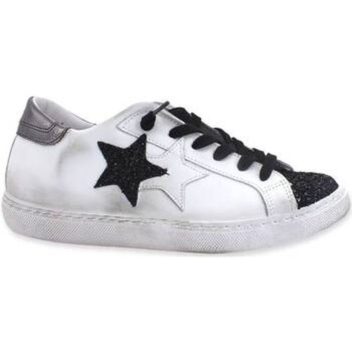 Bottines Sneaker Low Donna Glitter White Black 2SD3621 - Balada - Modalova