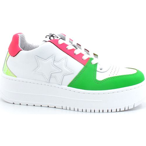 Bottes Sneaker Queen Low Platform White Pink Fluo Green 2SD3493 - Balada - Modalova