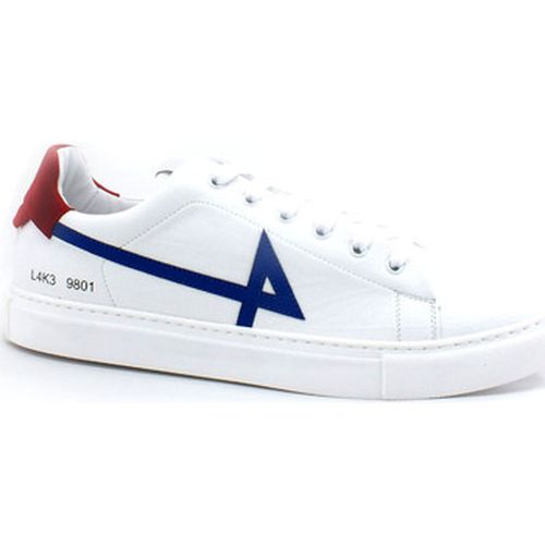Chaussures College 4 Sneaker Pelle Tricolor Bianco Blu Rosso F57-COL - L4k3 - Modalova