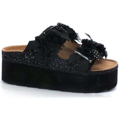 Bottines COLORS OF CALIFORNA Ciabatta Platform Fibbie Glitter Nero - Colors of California - Modalova