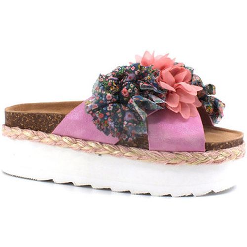 Chaussures COLORS OF CALIFORNA Ciabatta Platform Fiori Flower Rosa - Colors of California - Modalova
