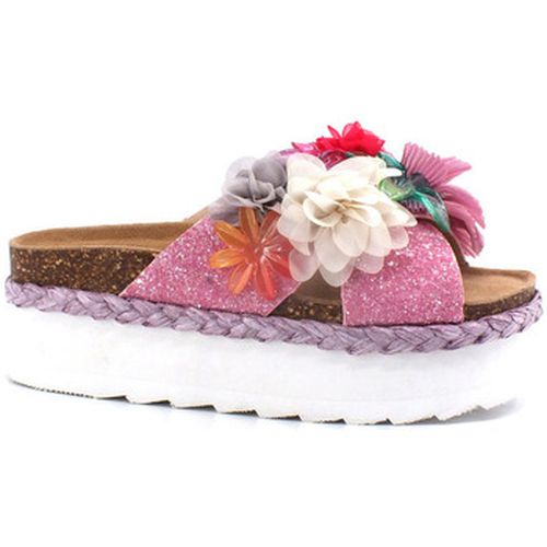Chaussures COLORS OF CALIFORNA Ciabatta Platform Glitter Fiore Rosa Lilla - Colors of California - Modalova