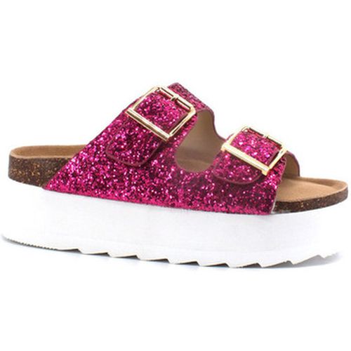 Bottines COLORS OF CALIFORNA Ciabatta Platform Glitter Rosa Fuxia - Colors of California - Modalova