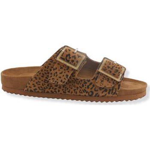 Chaussures Suede Ciabatta Leopard Tan HC.BIO087 - Colors of California - Modalova