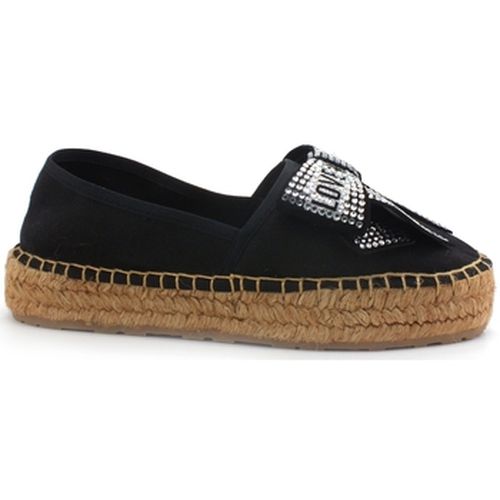 Bottines Espadrillas Fiocco Strass Nero JA10013G1CIK0000 - Love Moschino - Modalova