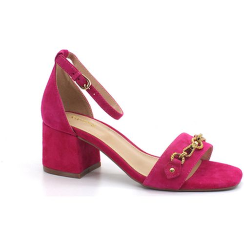 Bottines Sandalo Tacco Suede Morsetto Gold Fuxia FL6SRASUE03 - Guess - Modalova