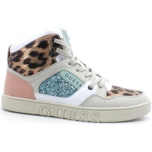 Bottines Sneaker Hi Glitter Animalier Multicolor White FL5JS2ELE12 - Guess - Modalova