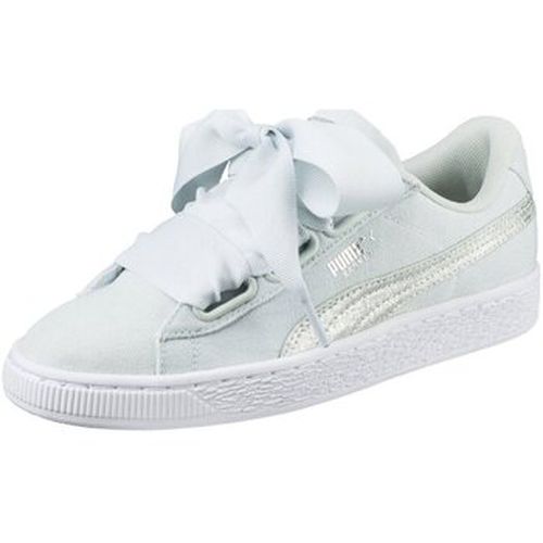 Bottines Basket Heart Blue Flowers White Silver 366495 03 - Puma - Modalova