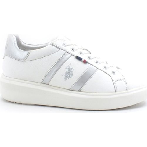 Bottines U.S. POLO Sneaker Leather White Silver CARDI001 - U.S Polo Assn. - Modalova