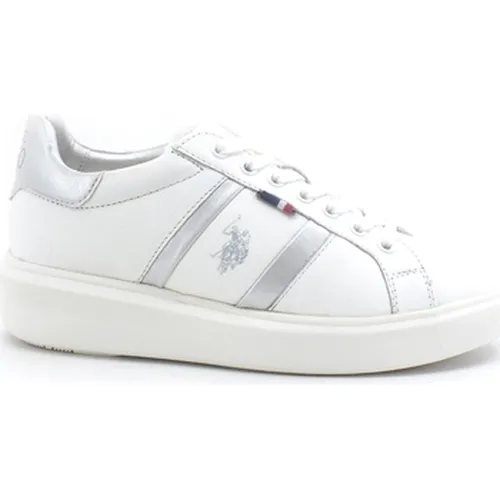 Chaussures U.S. POLO Sneaker Leather White Silver CARDI001 - U.S Polo Assn. - Modalova