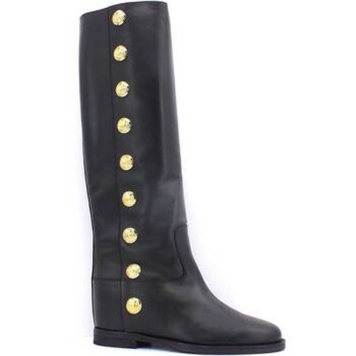 Bottines Stivale Banda Bottoni Gold Donna Nero 3195 - Via Roma 15 - Modalova