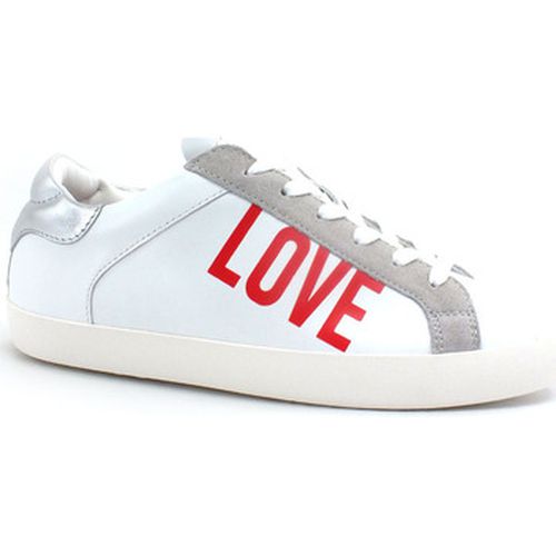 Bottines Sneaker Logo Bianco Argento JA15532G0EIAC10A - Love Moschino - Modalova