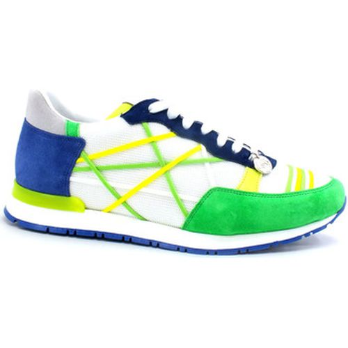 Chaussures Mr. Big Old School Sneaker Fluo Bianco Verde Blu F51-OLD - L4k3 - Modalova