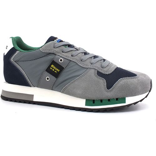 Chaussures Queens 01 Sneaker Uomo Grey Navy Green F2QUEENS01 - Blauer - Modalova