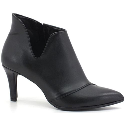 Bottines Tronchetto Tacco Pelle Nero 9102 - Divine Follie - Modalova