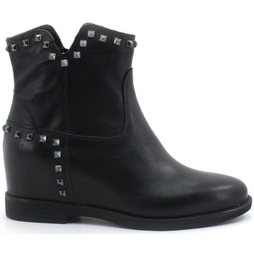 Bottines Stivaletto Zeppa Interna Borchie Nero I3323 - Jiudit - Modalova