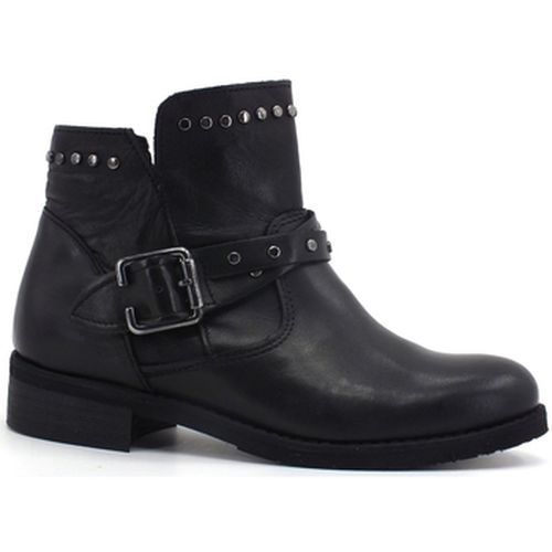 Bottines Biker Stivaletto Borchie Nero DF584 - Divine Follie - Modalova