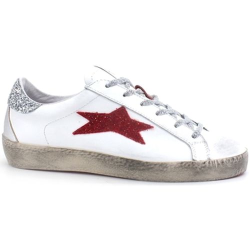 Chaussures Low Sneaker Glitter Bianco Rosso 2106 - Okinawa - Modalova