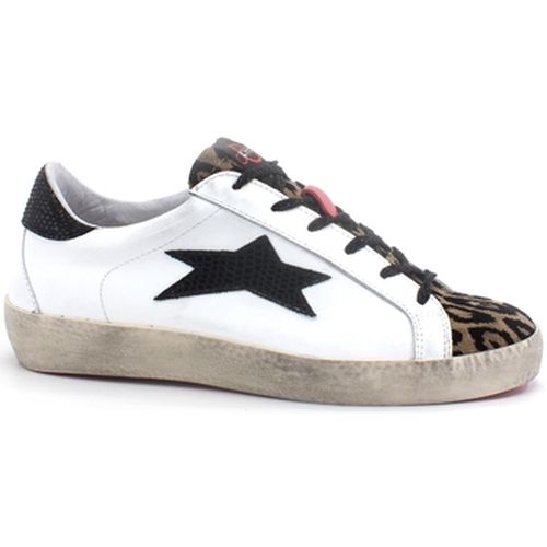 Chaussures Low Sneaker Star Bianco Nero Leopard 2108 - Okinawa - Modalova