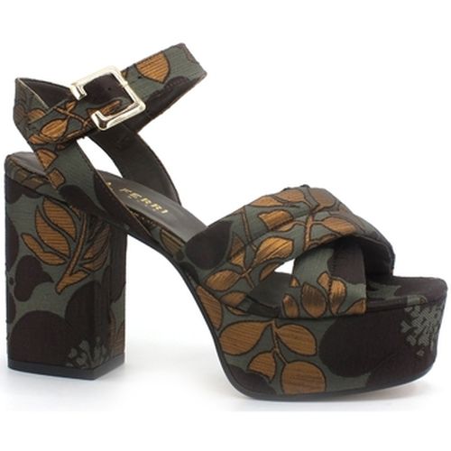 Chaussures Giselle Sandalo Tacco Plateau Flower Taupe D7407 - Paola Ferri - Modalova