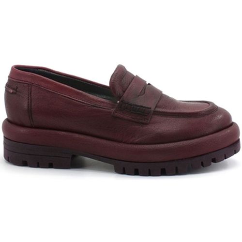 Bottines Mocassino Pelle Brulè Bordeaux D7303 - Paola Ferri - Modalova