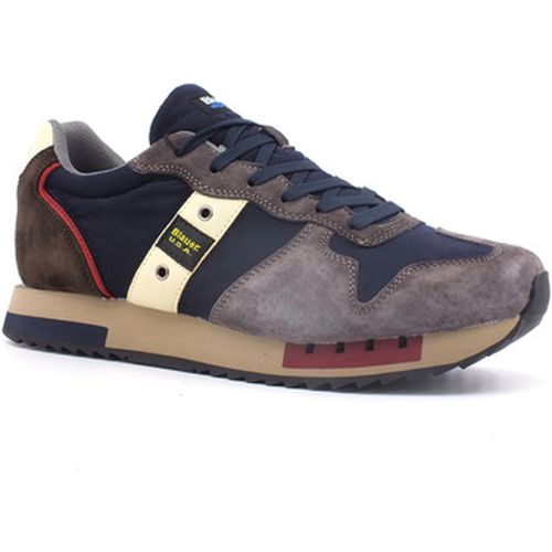 Chaussures Queens 01 Sneaker Uomo Navy Dark Brown F3QUEENS01 - Blauer - Modalova