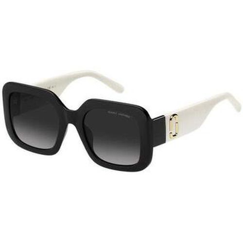 Lunettes de soleil MARC 647/S Lunettes de soleil, Noir blanc/Gris foncé, 53 mm - Marc Jacobs - Modalova