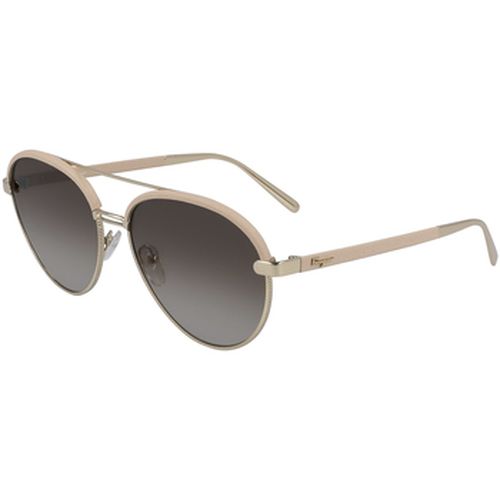 Lunettes de soleil SF229SL 42684 Lunettes de soleil, Or/Gris, 59 mm - Ferragamo - Modalova