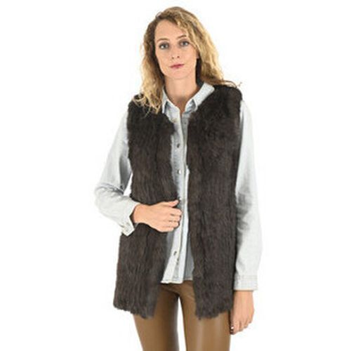 Gilet Gilet mi-long lapin marron-044879 - La Canadienne - Modalova