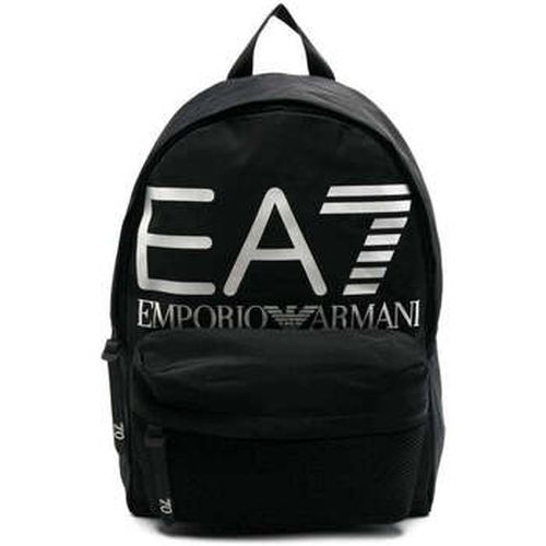 Sac a dos black, white logo casual backpack - Emporio Armani EA7 - Modalova