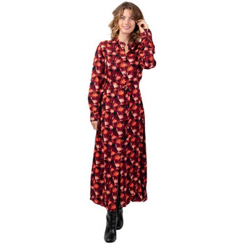 Robe Robe longue chemise hiver motif fleuri LINA - Coton Du Monde - Modalova