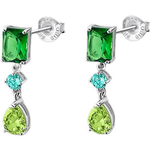 Boucles oreilles Boucles d'oreilles Silver argent oxydes verts - Lotus - Modalova