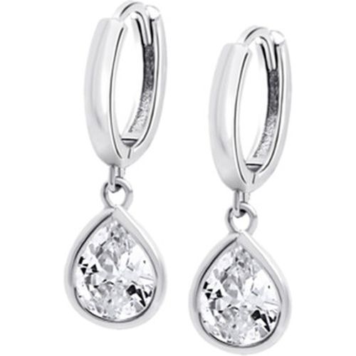 Boucles oreilles Boucles d'oreilles créoles Silver goutte oxyde - Lotus - Modalova