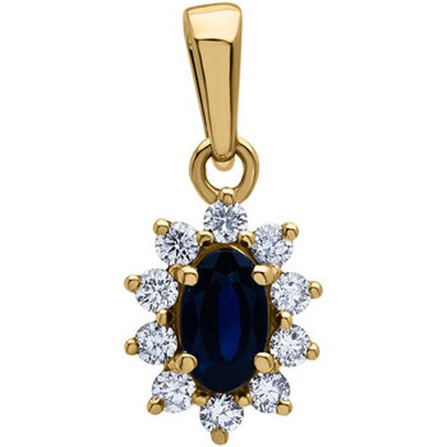 Pendentifs Pendentif marguerite or saphir diamants - Brillaxis - Modalova