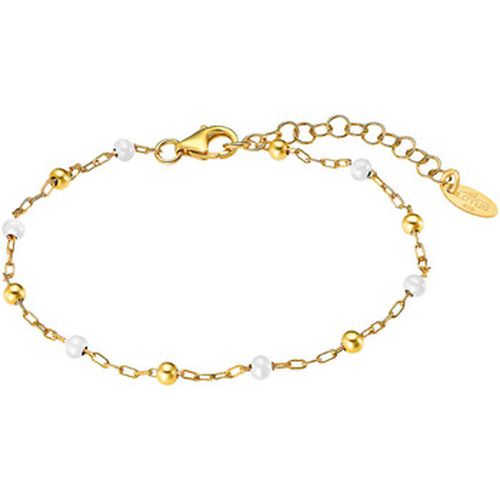 Bracelets Bracelet souple Silver doré et perle blanche - Lotus - Modalova