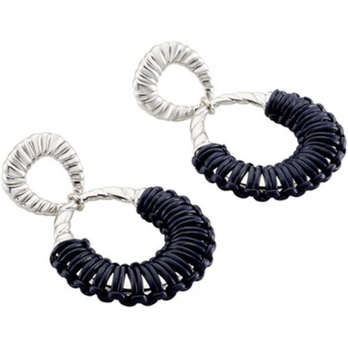 Boucles oreilles Boucles d'oreilles Twiggy argentées cuir bleu foncé - Agatha Ruiz de la Prada - Modalova