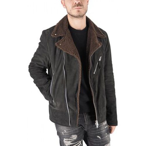 Veste Veste motard en daim Sherpa - Bully Leather - Modalova