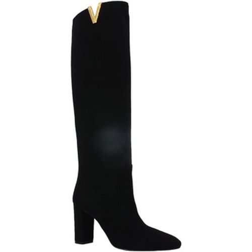 Bottines Camoscio Stivale Tacco Donna Nero 3865 - Via Roma 15 - Modalova