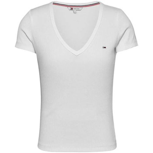 T-shirt stretch côtelé - Tommy Jeans - Modalova